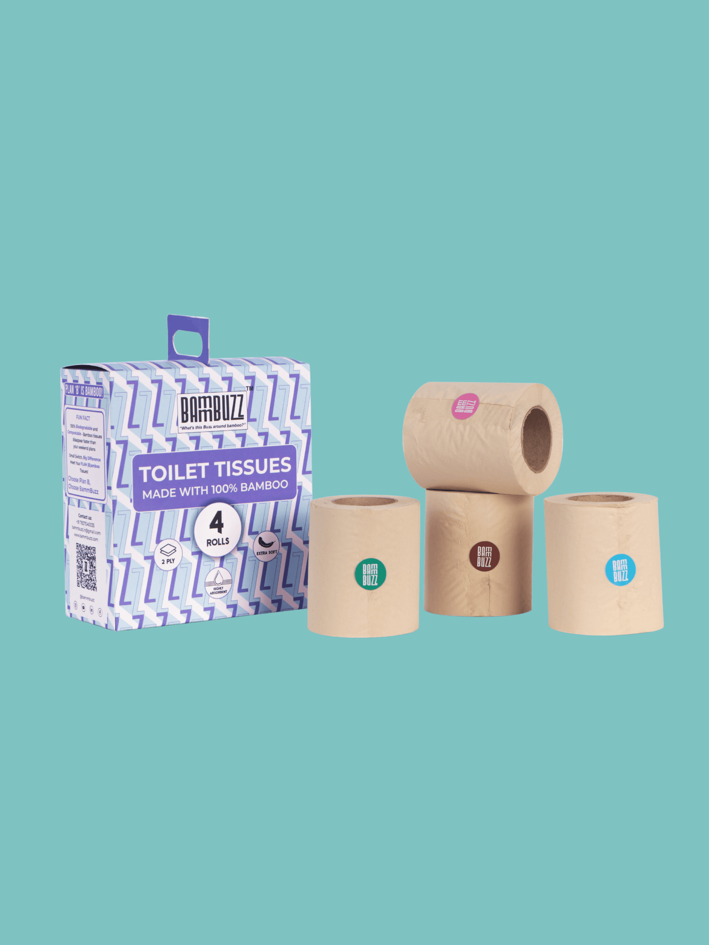 Bamboo Toilet Rolls (Pack of 2)
